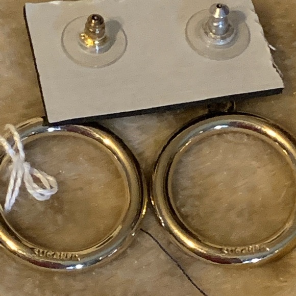 Sugarfix goldstone post hoop earrings - Picture 3 of 3